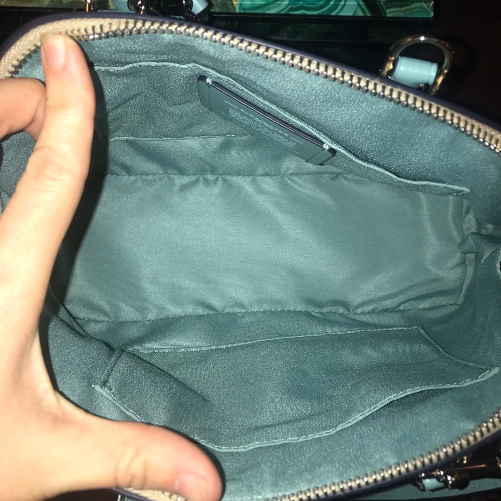 SOLD❣️Teal & Tan Sierra Coach Purse! NWT - Picture 5 of 7